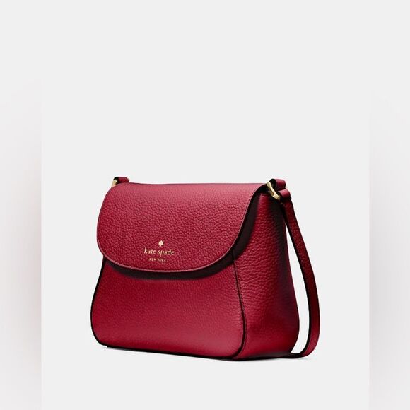 New! Kate Spade Red Monica Small Flap Crossbody NWT - Picture 2 of 3